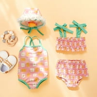 Niuredltd RUFLE BIKINI Baby Print Set Girls Ljeto slatko cvijeće kupaće kostimice veličine 100