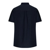 HFYIHGF MENS pamučne majice Classic Dugme s kratkim rukavima dolje Haljina Summer Ležerne prilike na