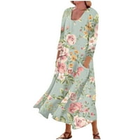 Amousa haljine Ljetna haljina za žene Ležerne prilike tiskane udobne modne ručice