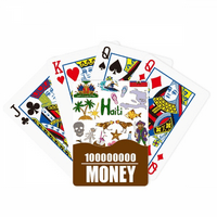 Haiti Landscap Životinje Nacionalna zastava Poker igračka karta Smiješna ručna igra