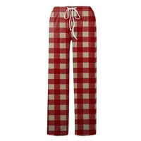 LUMENTO Žene za spavanje elastičnih struka Pajama hlača PLAIRAN PJ DROVA LOUNGE PANTE Široke pantalone