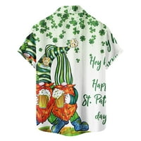 Muške majice kratkih rukava Casual St. Patricks Dan Print Majica Turedown ovratnik kratkih rukava