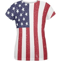 4. jula Američka zastava u svu žensku majicu - mala