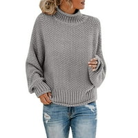 Zimski pad džempera za žene Ženska moda Jesen pleteni džemper debeli navojni pulover kornjače