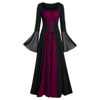 JSAierl ženske noći za Noć vještica Vintage srednjovjekovni viktorijanski Goth Maxi haljine cosplay