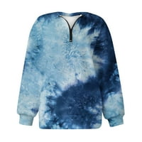 Leesechin Fashion Women Casual Print Rever izrez dugih rukava Lood Fit Majica Bluza pulover vrhove