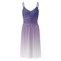 Haljina s V-izrezom za žene modne haljine ljetne tipice casual bez rukava mini haljina elastična haljina