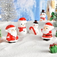 Živežne božićne figurice Festeal Colorfast Xmas Dekorativne minijature smole Dekor Crna smola
