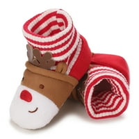 Dojenčad za božićne čarape papuče za papuče za rezanje mekane čizme protiv klizanja Crib Prewalker prve
