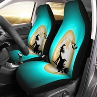 Set od autohtovih poklopca šišmice Wicked Witch Boots Dress Hairy Tale Universal Auto Front Seats Zaštitni