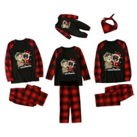 Božićne pidžame za obiteljsko božićno dječije otisnuto bluza + hlače Porodična podudaranje pidžama set