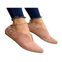 Colisha ženske casual cipele šiljasti nožni stanovi Udobni natikači Žene Lagane ravne klizanje na ružičastoj