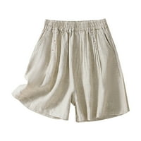 Hlače za ženske ženske labave ležerne pamučne elastične hlače za hlače hlače ženske kratke hlače