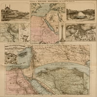 Egipat, Arabia Petr_a i jugoistočna Turska: Plamidna visoravan, Kipar i Delta; Br. 1. Opća karta iz
