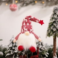 Pliša lutka sa osvetljenjem slatka oblika unutrašnja dekoracija Božićna patuljasta lutka za scenu izgled