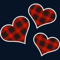 Buffalo plairani srca poklon za Valentinovo Muške mornarsko mornarsko plava grafički tee - Dizajn od