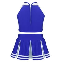 ZDHOOR Kids High School Girls Cheerleading Kostim Muzikalna uniforma haljina Outfit FAGHT CATR gornji