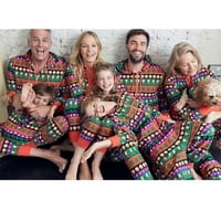 Nova božićna porodica podudaranje pidžama set ženskih muškaraca za spavanje za spavanje za spavanje