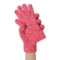 Wofedyo Winter Rukavice Žene Jesen Zima Solid Boja podstavljena vunena pletene sjajne rukavice za žene hladna prognoza