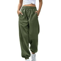 Azrijske pantalone za žene, žene plus veličine hlače modne ležerne hlače od solidne elastične struine