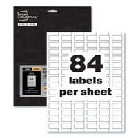 PermaTrack izdržljive oznake iz bijele imovine, laserski štampači, 0. 1, bijeli, 84 list, listovi
