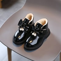 Ketyyh-Chn Toddler Djevojke čizme modne zimske cipele za kratke cipele s kratkim potpeticama crne, 28