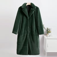 Ketyyh-CHN ženske jakne kapute zimske žene Business Solid Fals Fashion Cardigan Army Green, 5xl