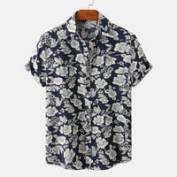 Muškarci Ljetni casual majice kratkih rukava s majicom i kratkim hlačama Vintage Hawaiian Style Bowling