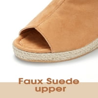 Prednji protok Ženske cipele Platforma plaža Sandal Peep Toe Espadrille Wedge Sandals Casual Comfort