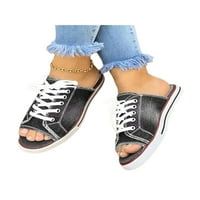 Wazshop žene modne sandale traper platforme cipele na platformi ljeto čipke up peep toe tenisice