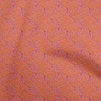Onuone svilena tabby tkanina narančasta cvjetna šivaća tkanina od dvorišnog tiskanog diy odjeća širine