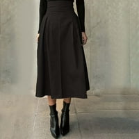 Suknje za žene Ženska linija kišobran suknja Bow suknja Velika suknja Slim struka suknja za žene black