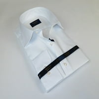 Muškarci ukratko pamučna košulja Manschett Quesste Turska Slim Fit 6041- Bijela