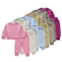 Esaierr Toddler Dječji pulover Duks Top Duks odjeća za dječake Djevojke, Dečji dugi rukav Ležerni odjeća 1-10y Baby Dukset Jogger Halts Outfit