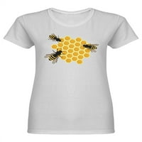 Tri pčele na majici sa saćenim u obliku žena -Mage by Shutterstock, ženska X-velika