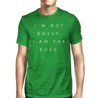 'M Ne Bossy Muški Zeleni okrugli izrez Tee Majica Human poklon Tee