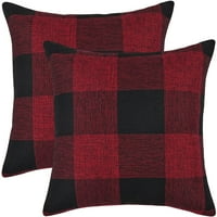 Jastuk za bacanje bivola set kvadratnog jastuka kućišta Crveni i crni bivolski jastuk za plaćeni jastuk