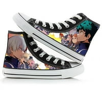 Anime Cosplay Skate Cipele Moj heroj Academia Canvas Cipele Unise High Top čipke Classic Manga uzorak