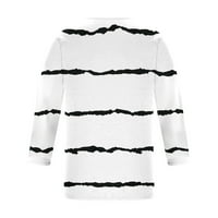 Lilgiuy ženske modne čipke za šivanje tiskane majice rukave bluza bluza V-izrez casual vrhovi za nošenje