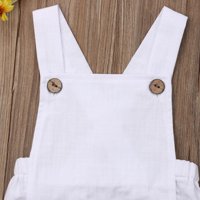 Novorođena novorođenčad za dječaka dječaka ROMPER BODYSUIT Ljetna odjeća set odjeću bijela 6- mjeseci