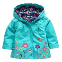 Kaput za dječje rainske jakne Outerwear Lijep cvijeće uzorak dugih rukava otporna na vjetar otporna