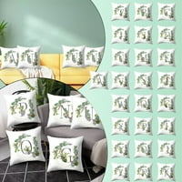 Zeleni sočni cvjetovi Engleski abeceda Početna Mekani jastuk pokriva svilene jastučnice za kosu i kožu
