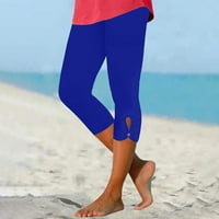 Atletske kratke hlače za žene čišćenje ljeto visokih struka Čvrsta boja Capris podudaranje slim ugradbenim