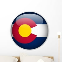 Colorado State Flag Dugme Zidni muralni zidni montejci Ogulje i palica Grafički grafički WM299789