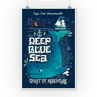 Cape Cod, Massachusetts - Duboko plavo more - Duh avanture - nautička umjetnost - umjetničko djelo u