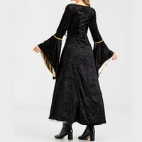 Modni sundre za žene Ženska modna čvrsta vintage retro shouit irske haljine flare haljina rukava Vestidos