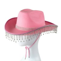 Yasu retro kaubojski šešir zapadni kaubojski šešir kaubojski šešir Retro stil s podesivim kravatom FINGED kapu za COSSLAY zabave vjenčanja