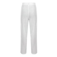Amidoa Men Casual Solid Modne Cutton patentne pantalone Mid Stvari ravne pantalone Redovna i velika