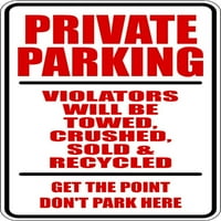 Prilagođeni naljepnici Privatni parking Parking znakovi