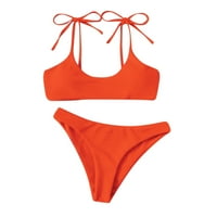 Cara Lady Women's Bikini High Struk dva kupaće kostim kupaćim kupaćima narančasta L